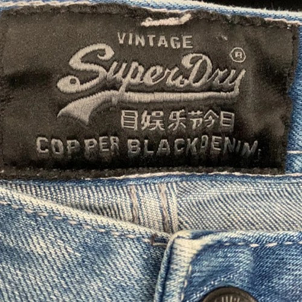 Superdry 30W 34L Copper Denim Skinny Vintage Style Blue Jeans - Picture 7 of 8
